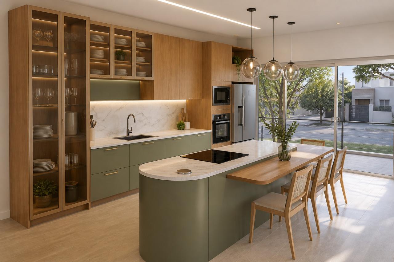 Cozinha planejada — projeto Casa Baobá