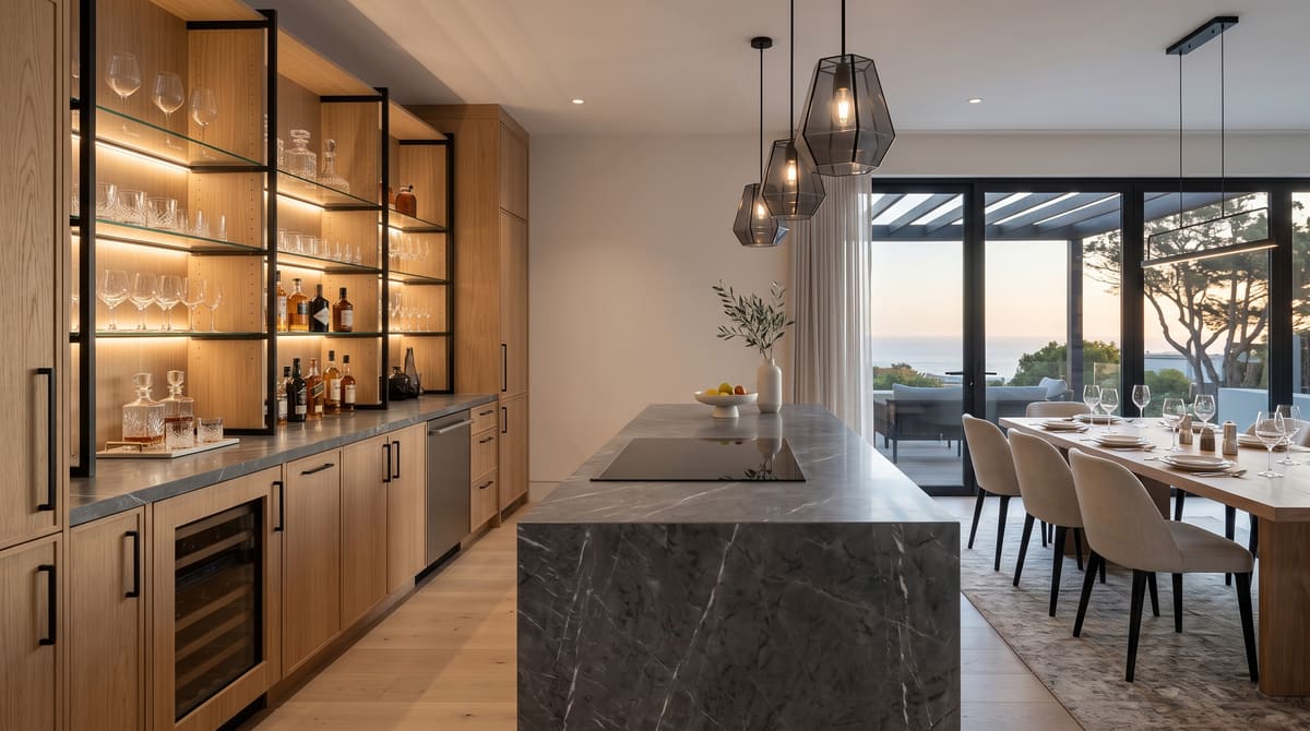 Cozinha planejada com design contemporâneo