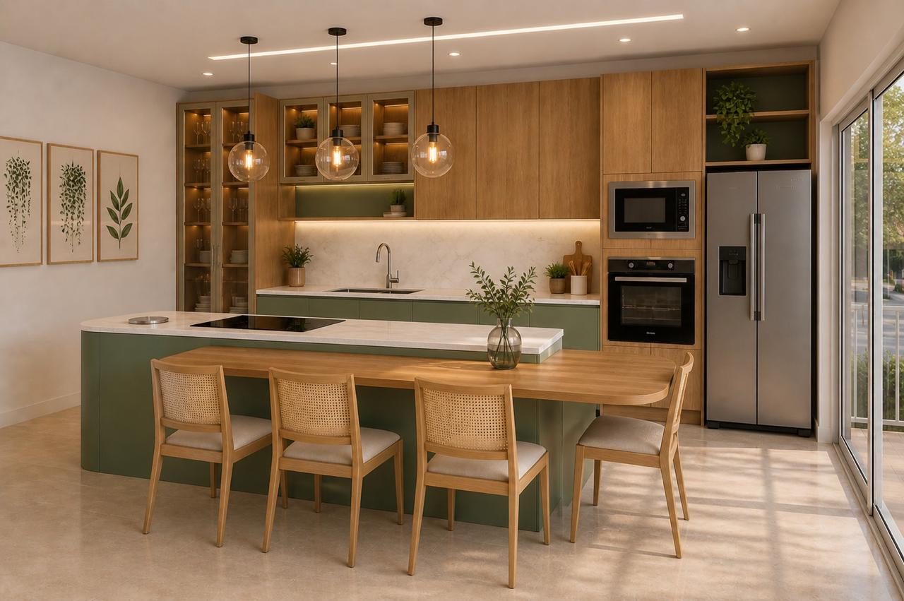 Cozinha com ilha planejada