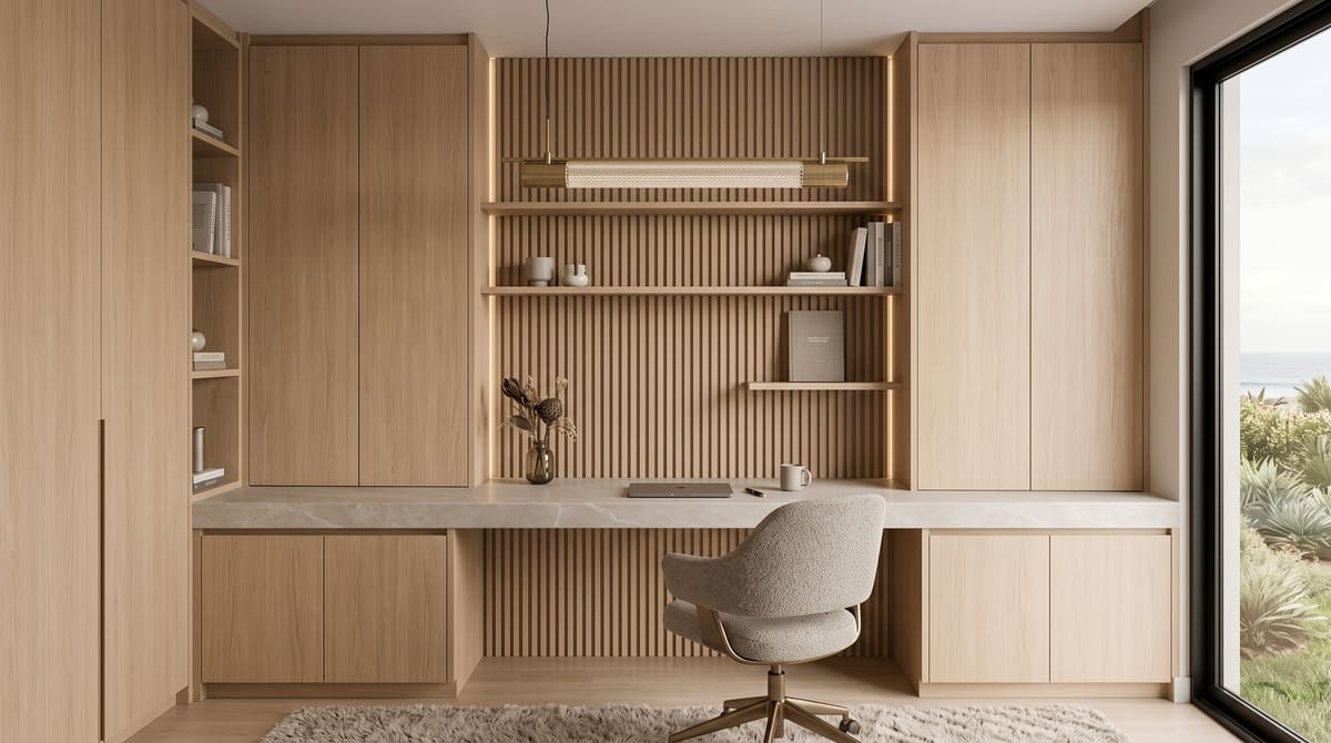 Escritório compacto planejado para apartamento