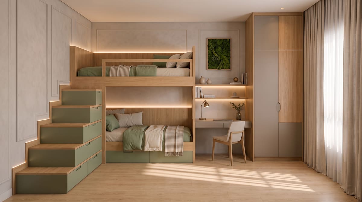 Quarto infantil planejado — Casa Baobá