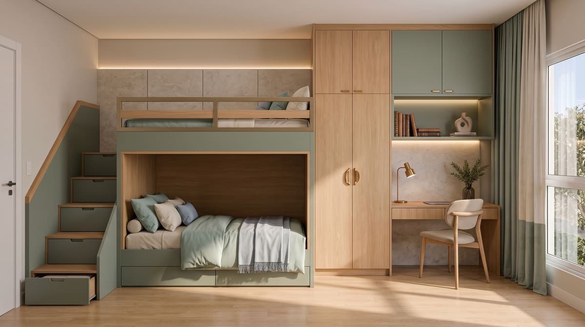 Quarto infantil seguro e funcional planejado